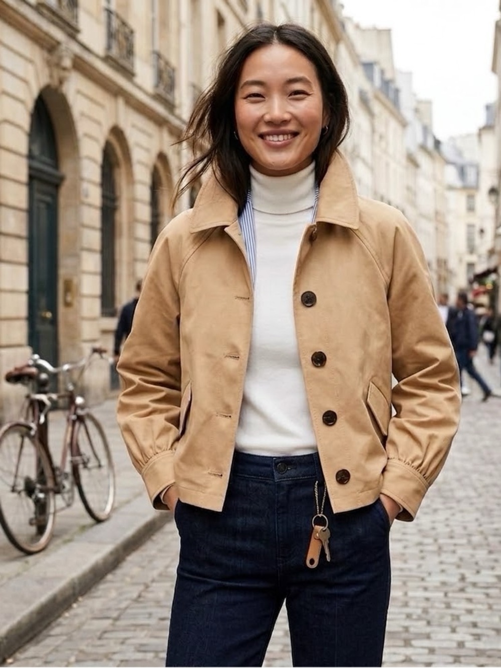 NWT J.Crew Short Utility Trench Jacket (Size M) MSRP: $218 USD $300 CAD